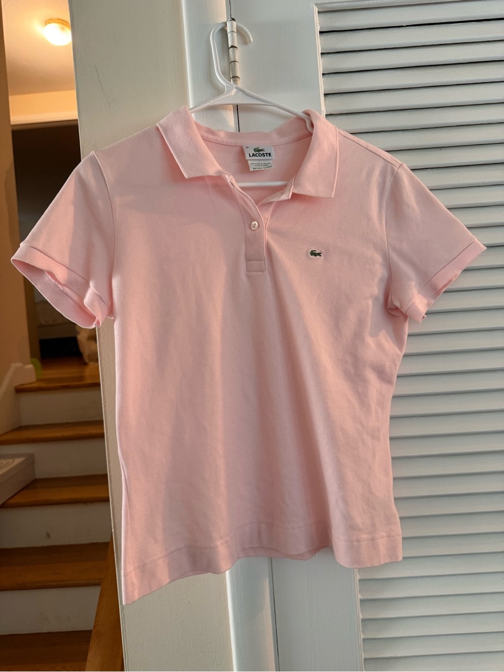 Women’s Pink Lacoste polo